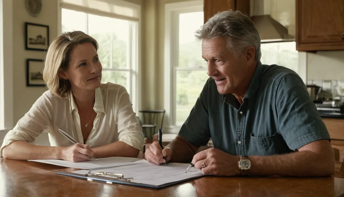 Homeowner reviewing a written septic quote with a local provider in the Oakland area